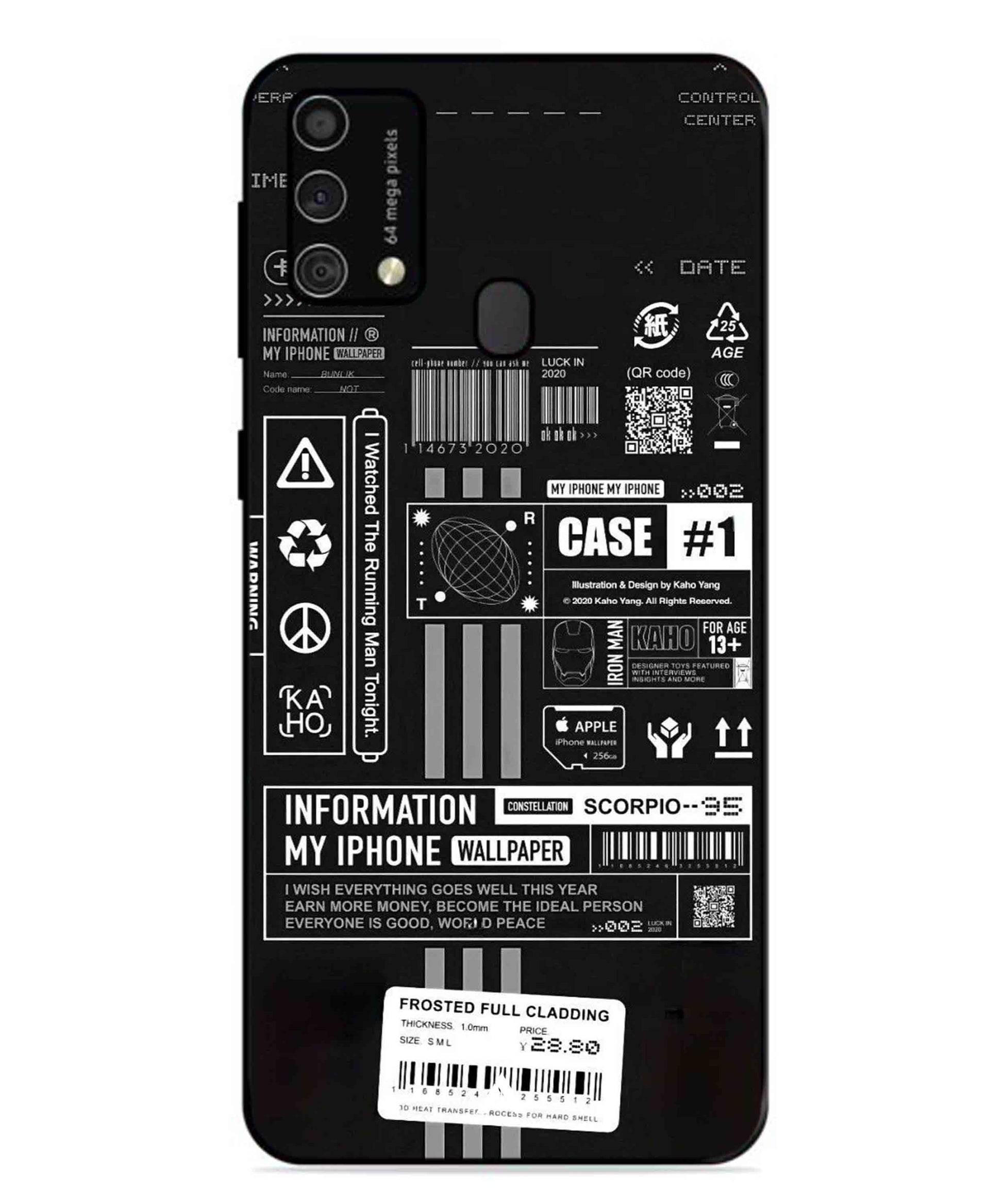 InfoGraph Aesthetic Metal Back Cover Phone Case for Samsung Galaxy M31