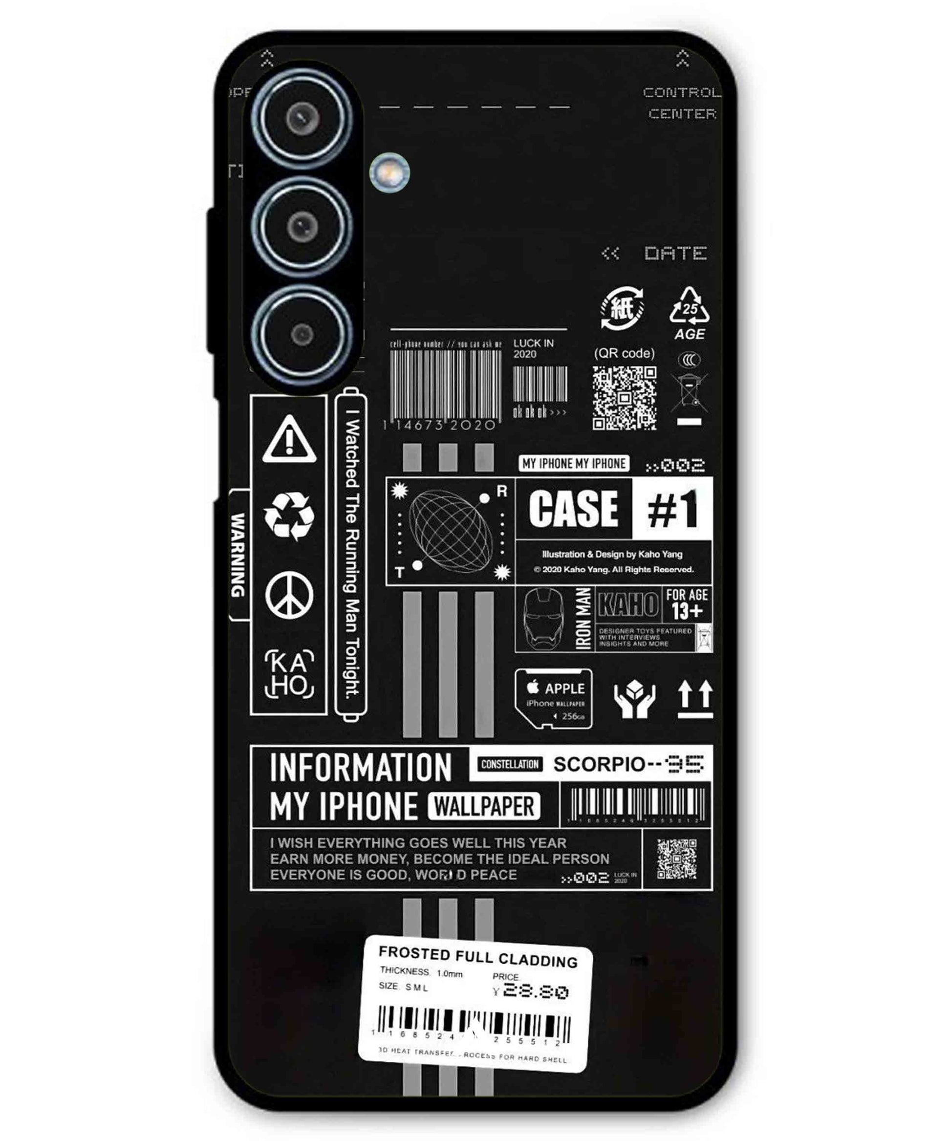 InfoGraph Aesthetic Metal Back Cover Phone Case for Samsung Galaxy M35