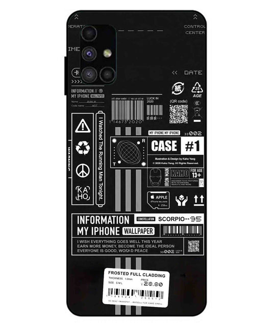 InfoGraph Aesthetic Metal Back Cover Phone Case for Samsung Galaxy M51