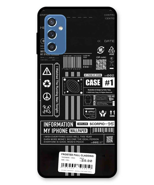 InfoGraph Aesthetic Metal Back Cover Phone Case for Samsung Galaxy M52