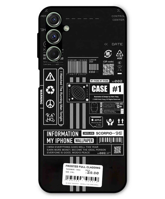 InfoGraph Aesthetic Metal Back Cover Phone Case for Samsung Galaxy M54