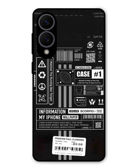 InfoGraph Aesthetic Metal Back Cover Phone Case for Samsung Galaxy S25 Edge