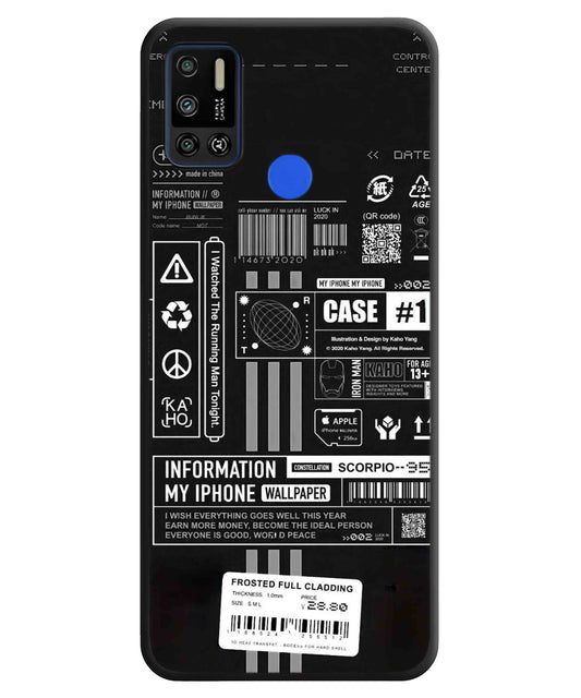 InfoGraph Aesthetic Metal Back Cover Phone Case for Tecno Spark 6 Air