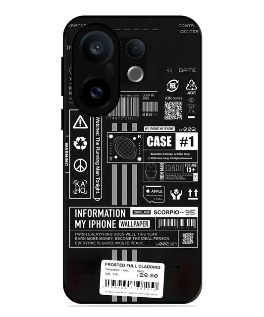 InfoGraph Aesthetic Metal Back Cover Phone Case for Vivo X200 FE