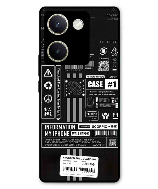 InfoGraph Aesthetic Metal Back Cover Phone Case for Vivo Y300 Plus