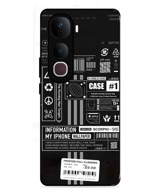 InfoGraph Aesthetic Metal Back Cover Phone Case for Vivo Y400 Pro