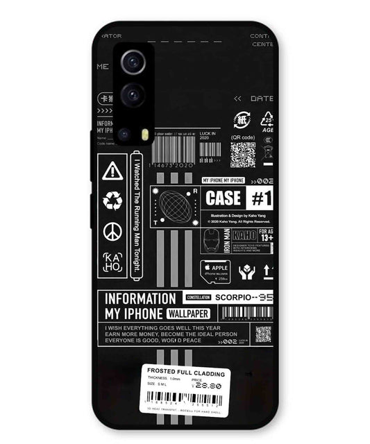 InfoGraph Aesthetic Metal Back Cover Phone Case for Vivo Y53s