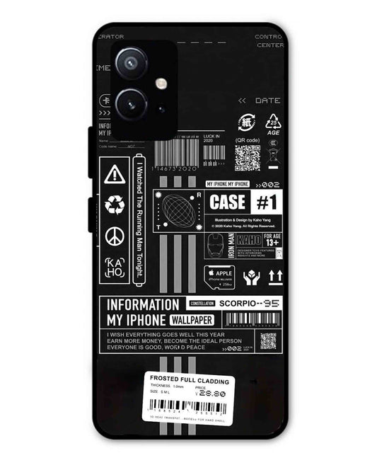 InfoGraph Aesthetic Metal Back Cover Phone Case for Vivo Y75 5G