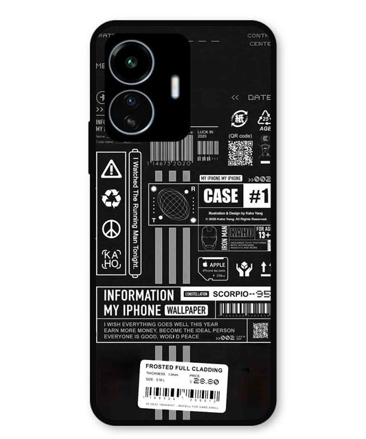 InfoGraph Aesthetic Metal Back Cover Phone Case for Vivo Y77