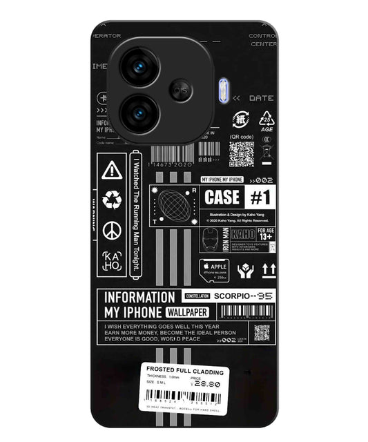 InfoGraph Aesthetic Metal Back Cover Phone Case for iQOO Neo 10r