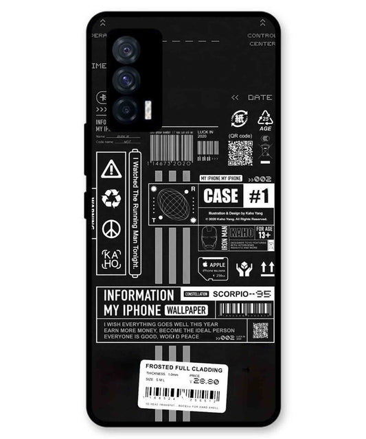 InfoGraph Aesthetic Metal Back Cover Phone Case for iQOO Neo 5