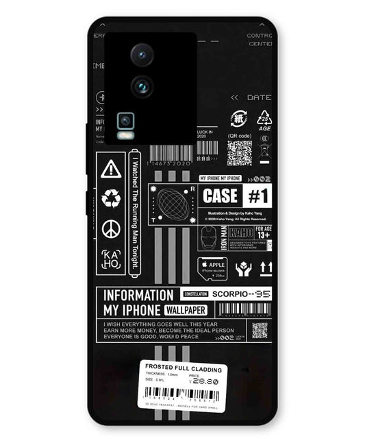InfoGraph Aesthetic Metal Back Cover Phone Case for iQOO Neo 7