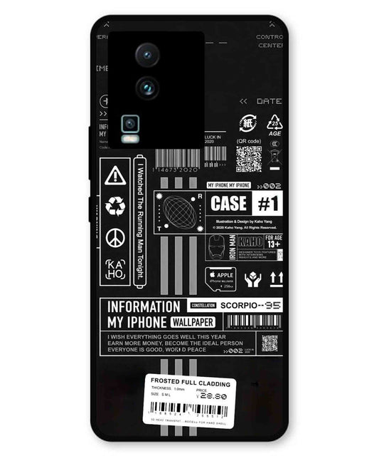 InfoGraph Aesthetic Metal Back Cover Phone Case for iQOO Neo 7 Pro