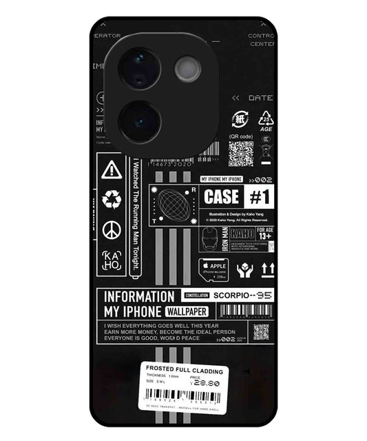 InfoGraph Aesthetic Metal Back Cover Phone Case for iQOO Z9s Pro