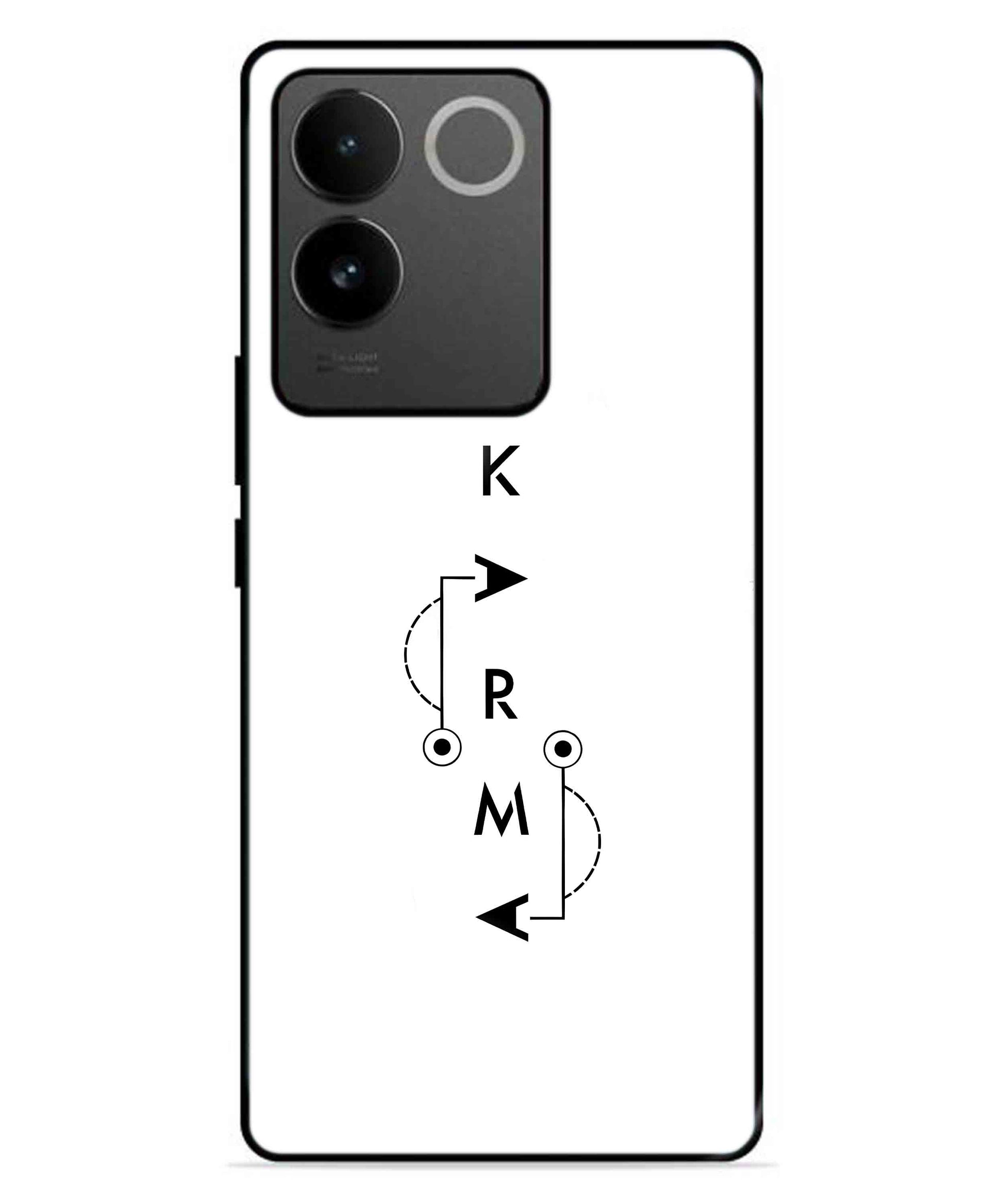 Karma Aesthetic Metal Back Cover Phone Case for IQOO Z7 Pro