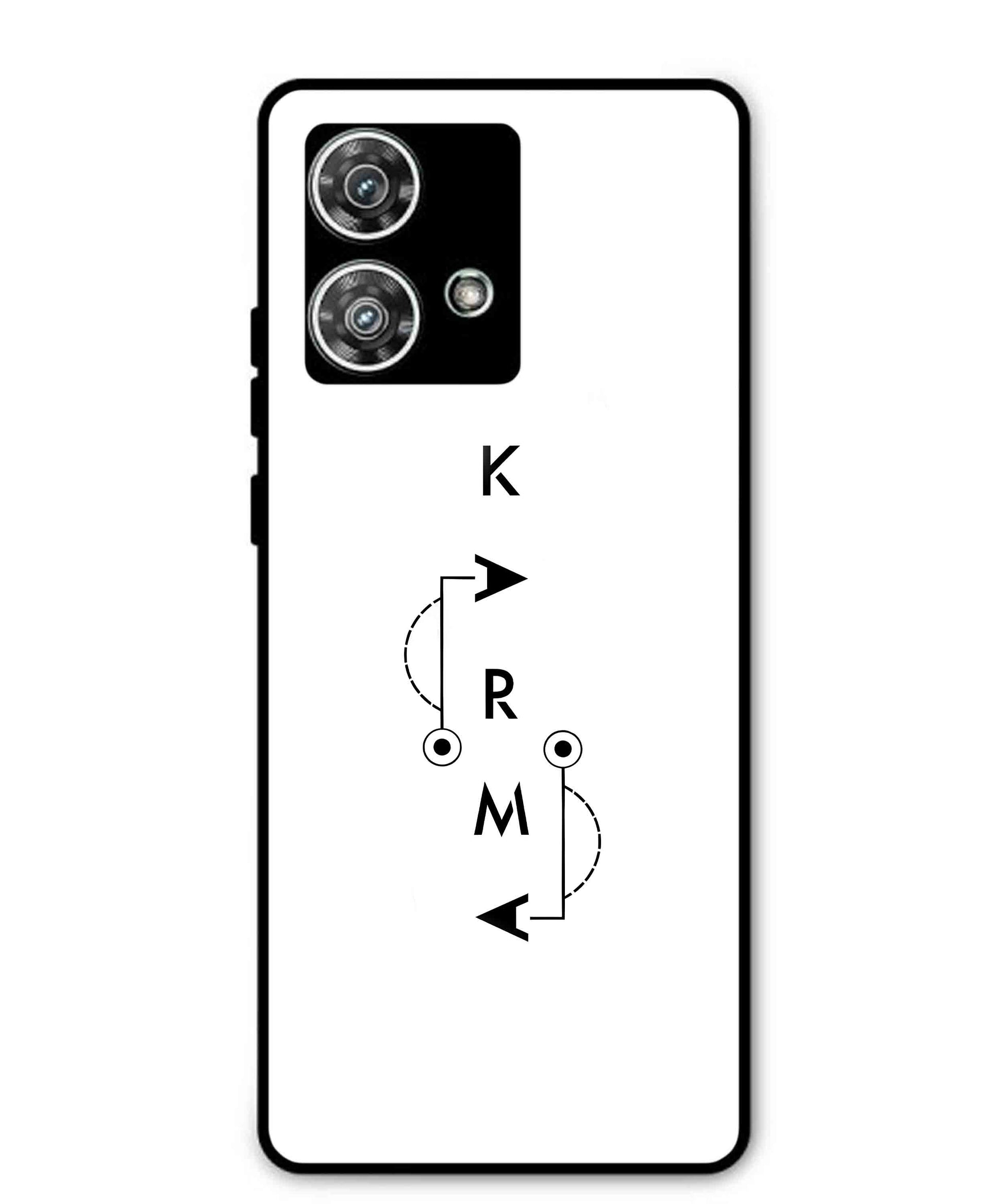 Karma Aesthetic Metal Back Cover Phone Case for Moto Edge 40 Neo