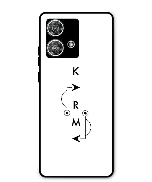 Karma Aesthetic Metal Back Cover Phone Case for Moto Edge 40 Neo