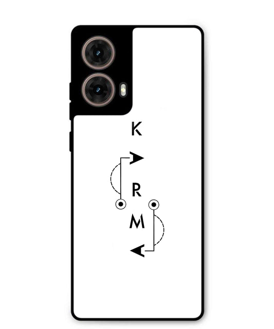 Karma Aesthetic Metal Back Cover Phone Case for Moto Edge 50 Fusion
