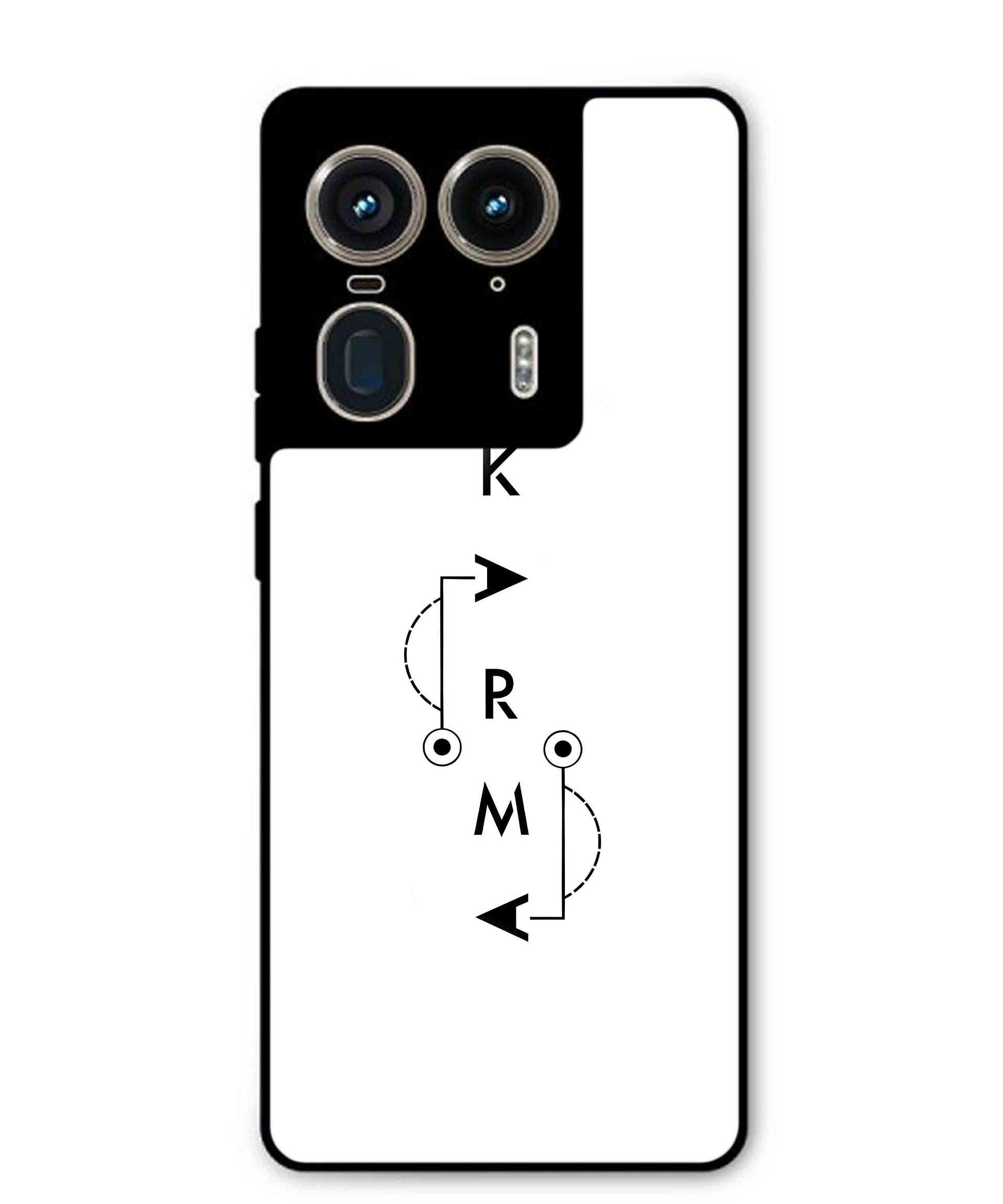 Karma Aesthetic Metal Back Cover Phone Case for Moto Edge 50 Ultra