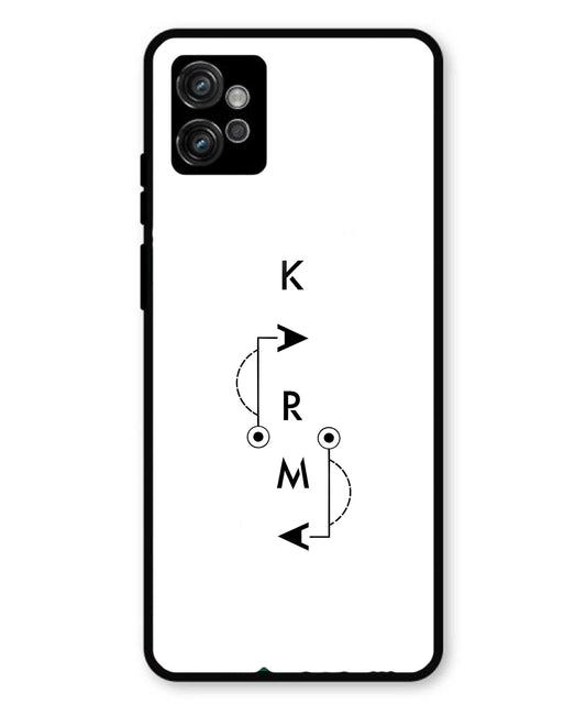 Karma Aesthetic Metal Back Cover Phone Case for Moto G32