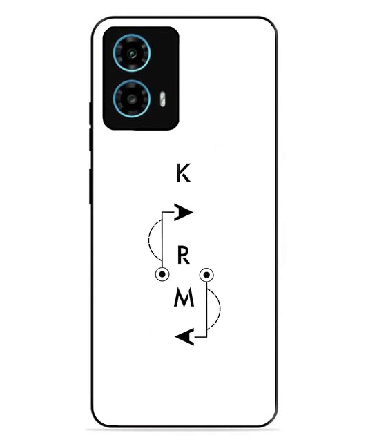 Karma Aesthetic Metal Back Cover Phone Case for Moto G34