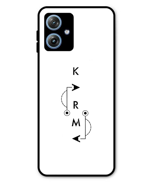 Karma Aesthetic Metal Back Cover Phone Case for Moto G54