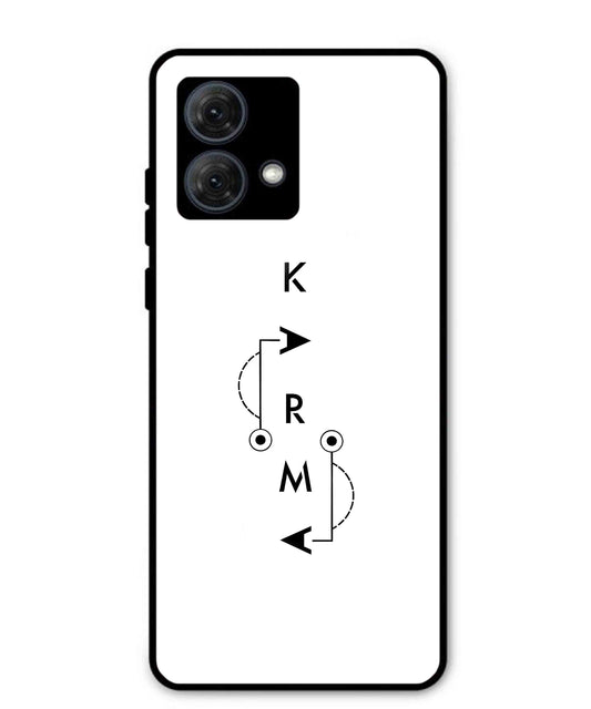 Karma Aesthetic Metal Back Cover Phone Case for Moto G84