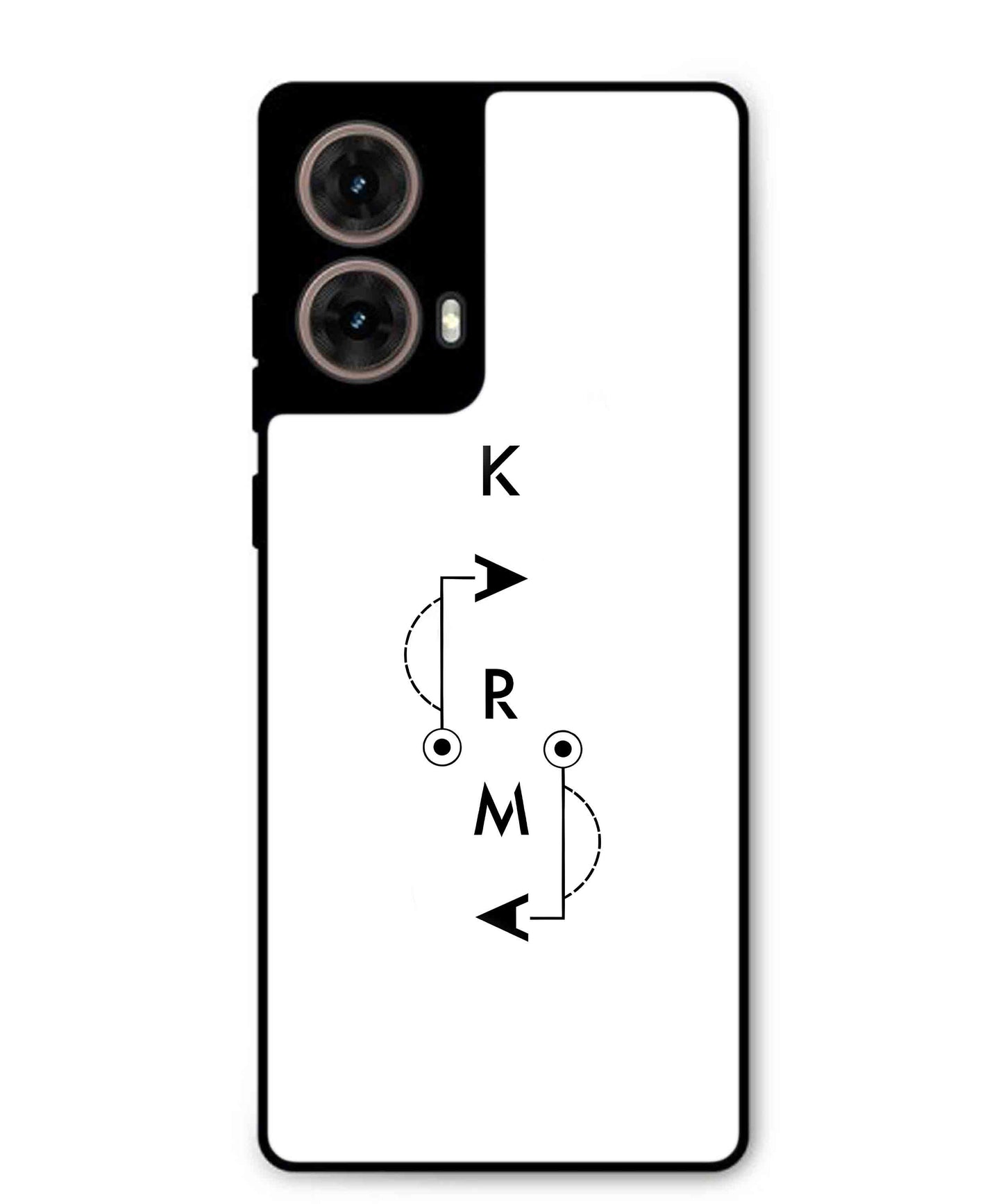 Karma Aesthetic Metal Back Cover Phone Case for Moto G85