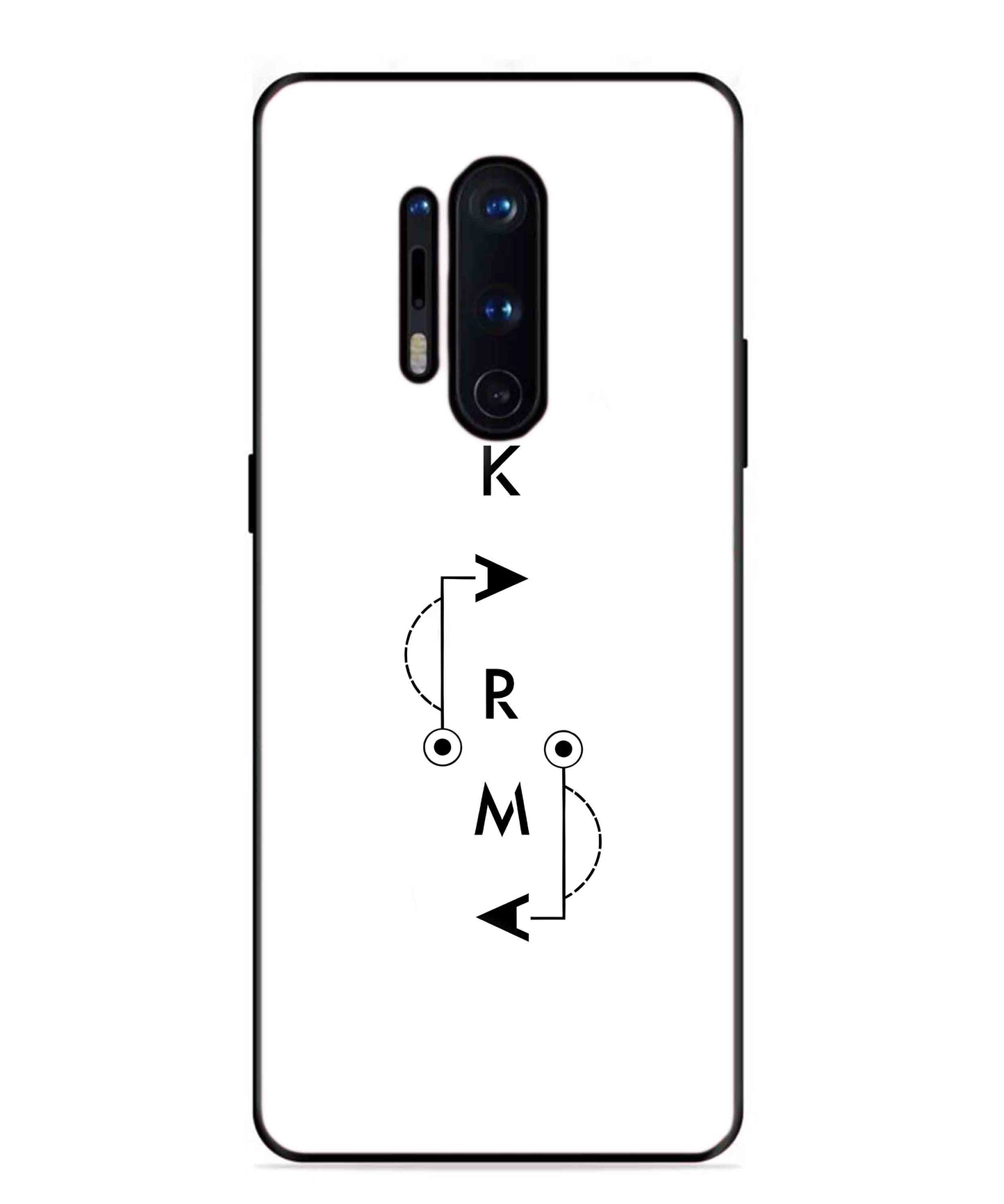 Karma Aesthetic Metal Back Cover Phone Case for Oneplus 8 Pro