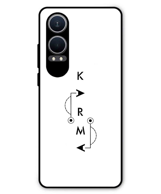 Karma Aesthetic Metal Back Cover Phone Case for Oneplus Nord CE 4 Lite