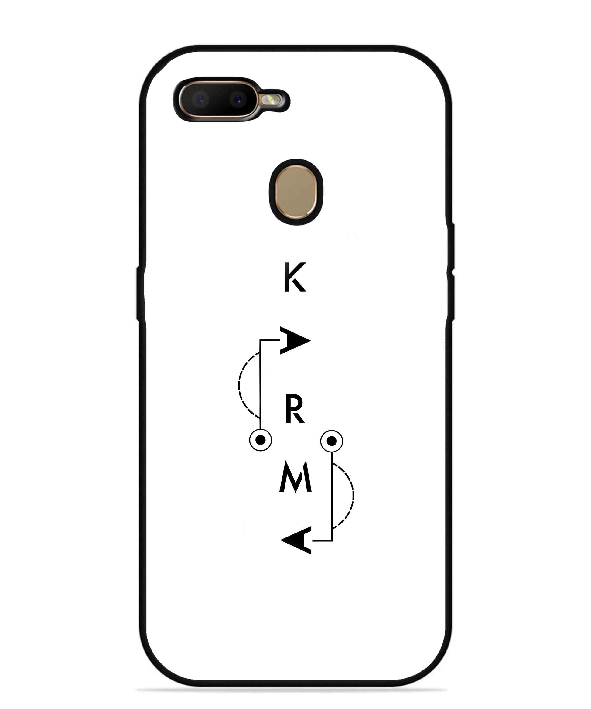 Karma Aesthetic Metal Back Cover Phone Case for Oppo A12