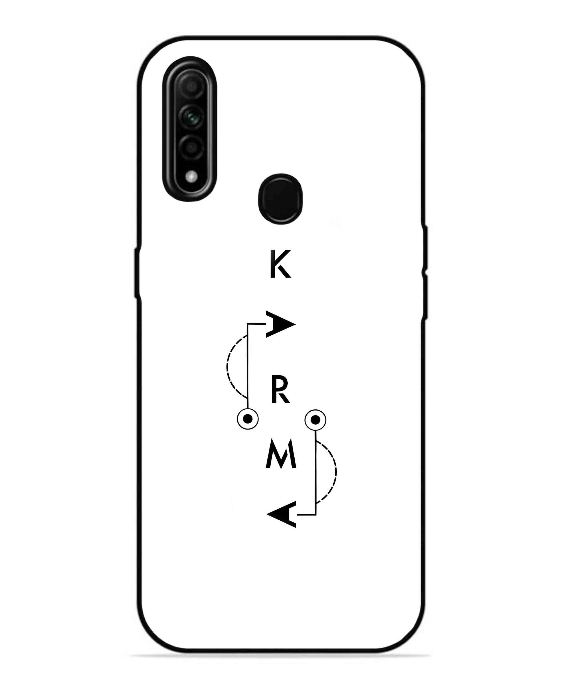 Karma Aesthetic Metal Back Cover Phone Case for Oppo A31
