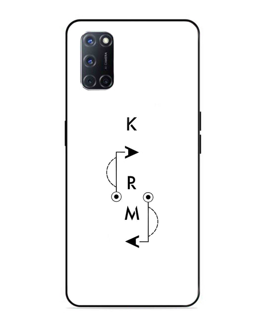 Karma Aesthetic Metal Back Cover Phone Case for Oppo A52