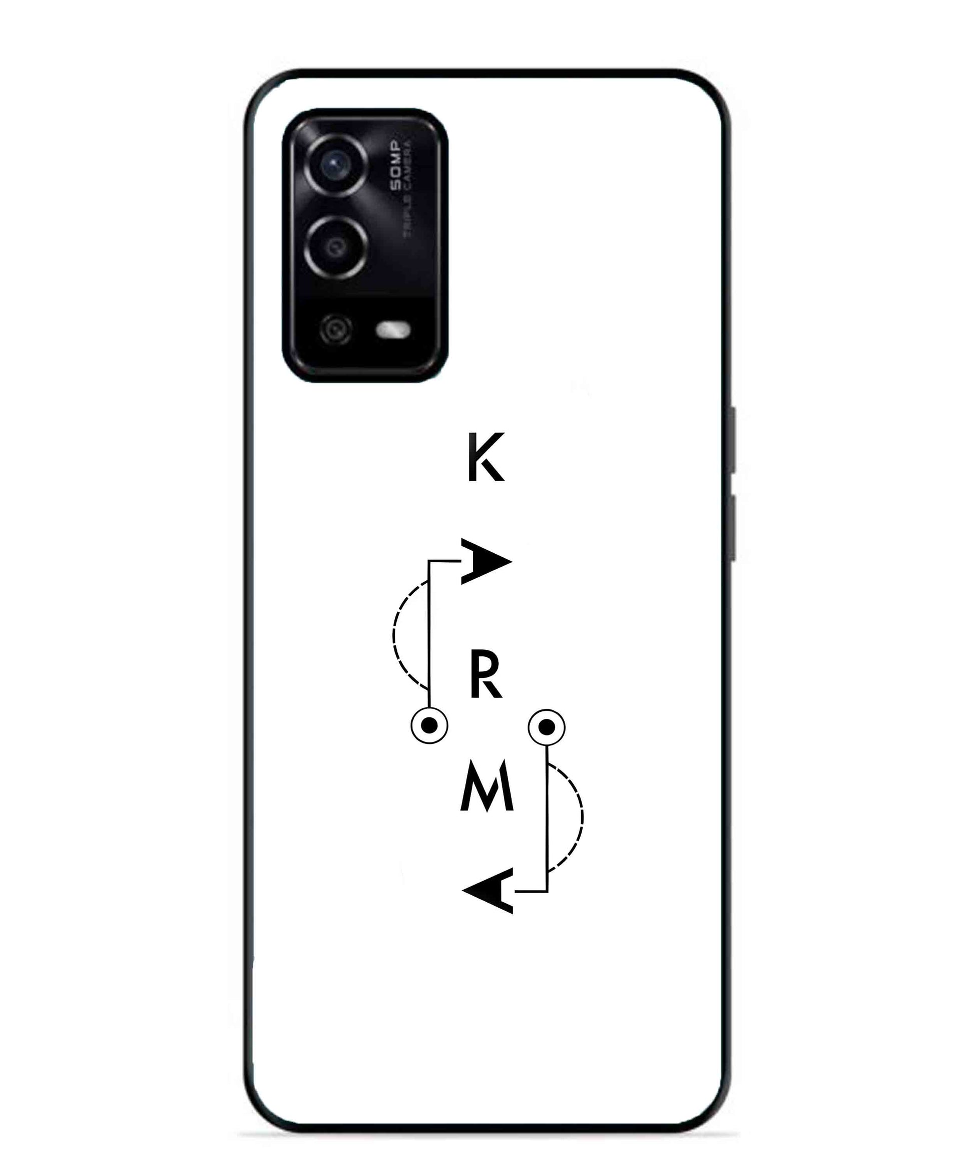 Karma Aesthetic Metal Back Cover Phone Case for Oppo A53s
