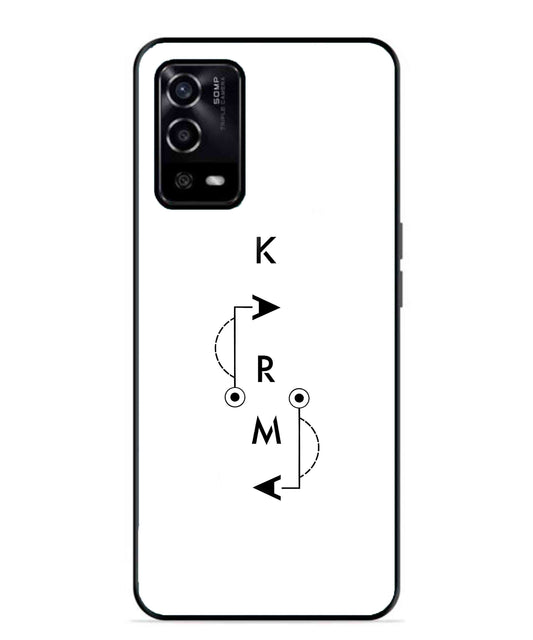 Karma Aesthetic Metal Back Cover Phone Case for Oppo A53s