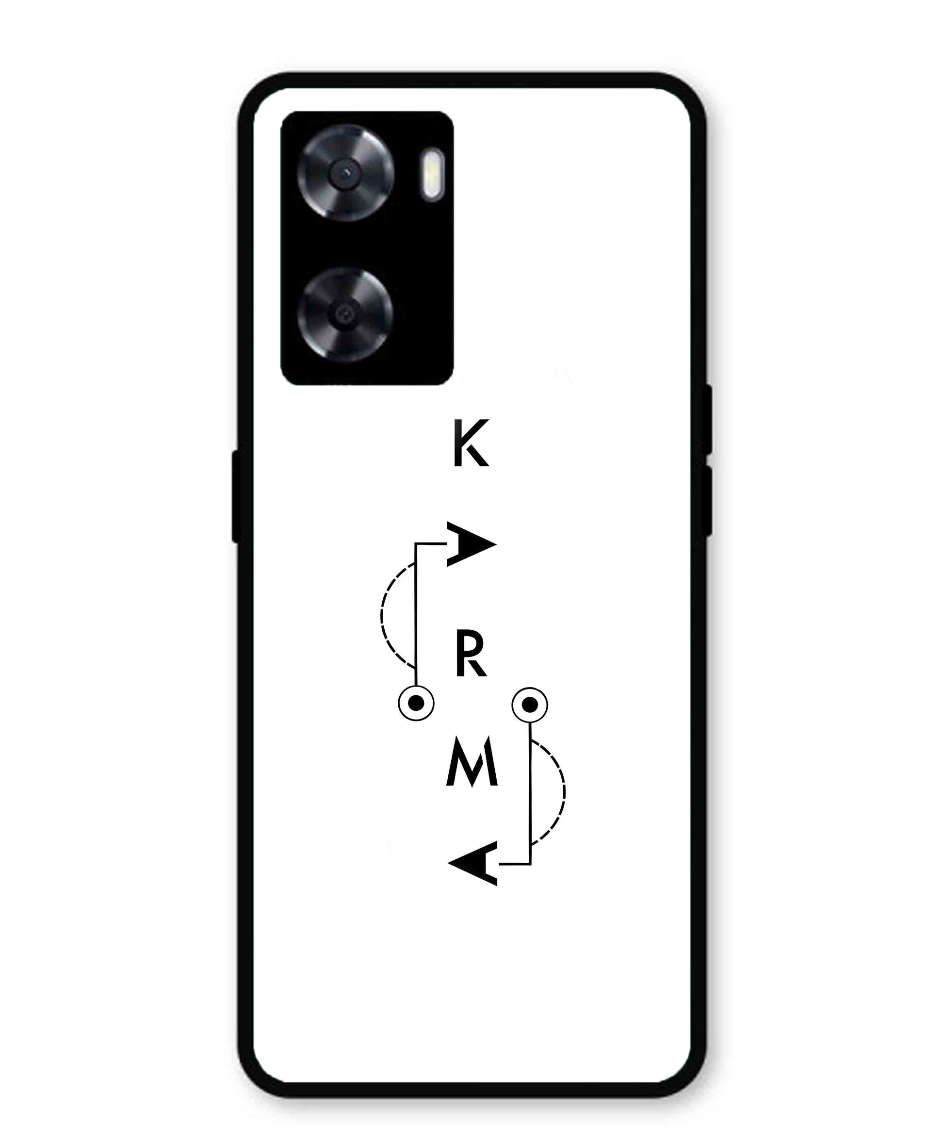 Karma Aesthetic Metal Back Cover Phone Case for Oppo A57