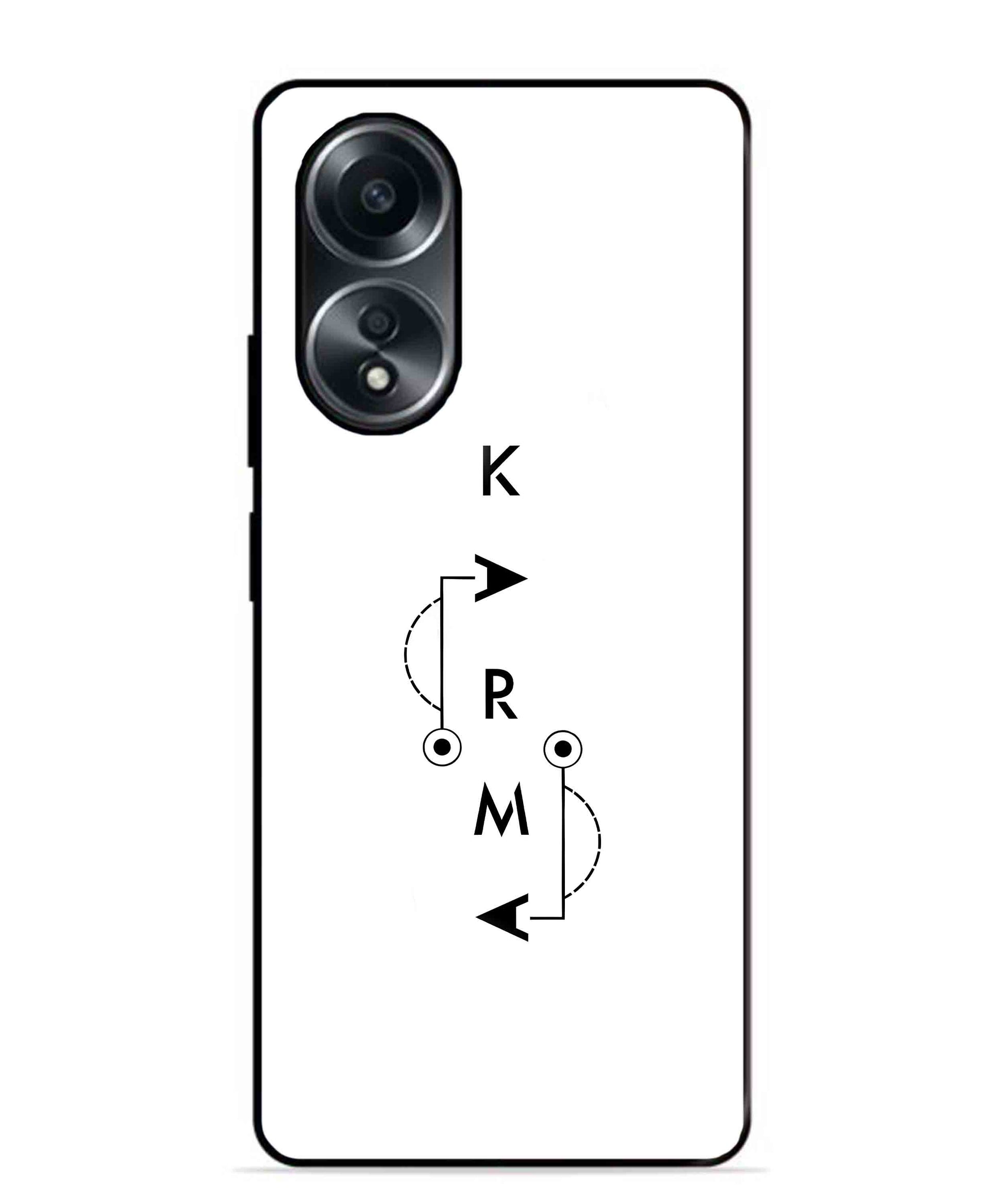 Karma Aesthetic Metal Back Cover Phone Case for Oppo A58