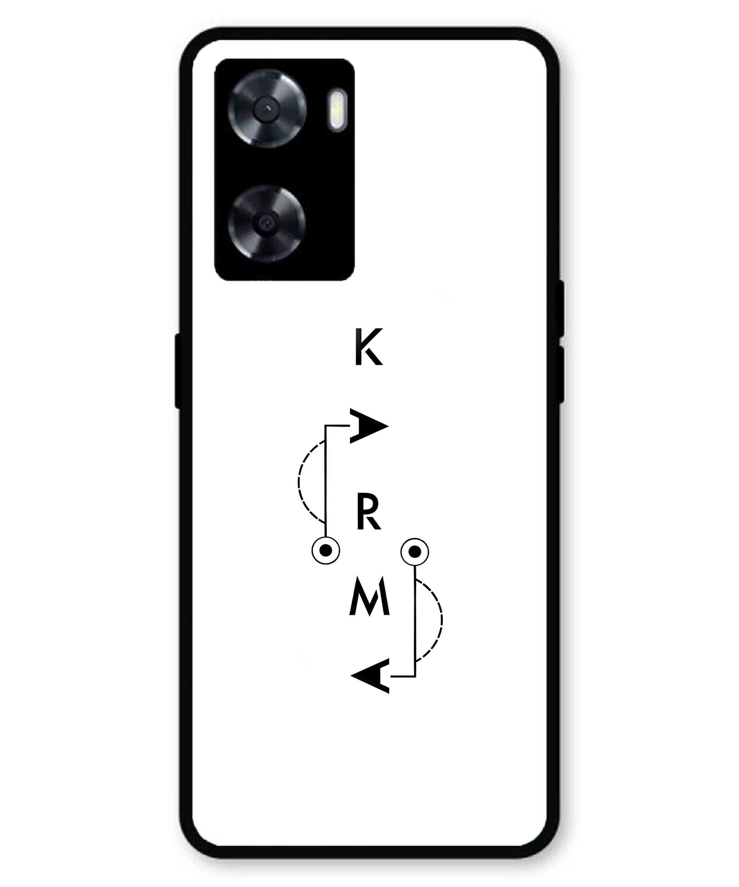 Karma Aesthetic Metal Back Cover Phone Case for Oppo A77