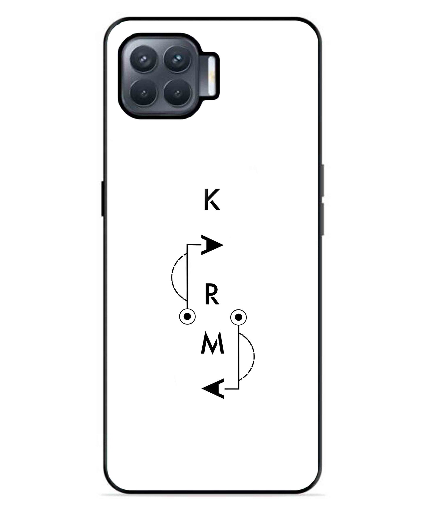 Karma Aesthetic Metal Back Cover Phone Case for Oppo F17 Pro