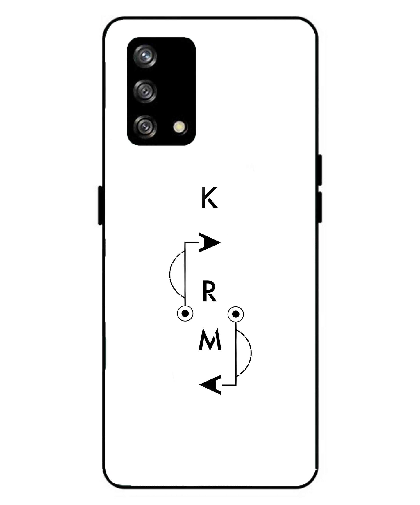 Karma Aesthetic Metal Back Cover Phone Case for Oppo F19