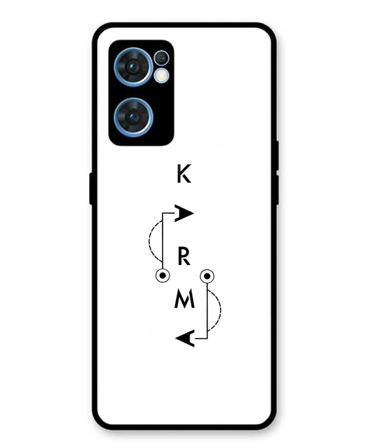 Karma Aesthetic Metal Back Cover Phone Case for Oppo F21 Pro 4G