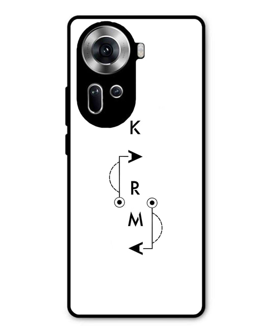 Karma Aesthetic Metal Back Cover Phone Case for Oppo Reno 11