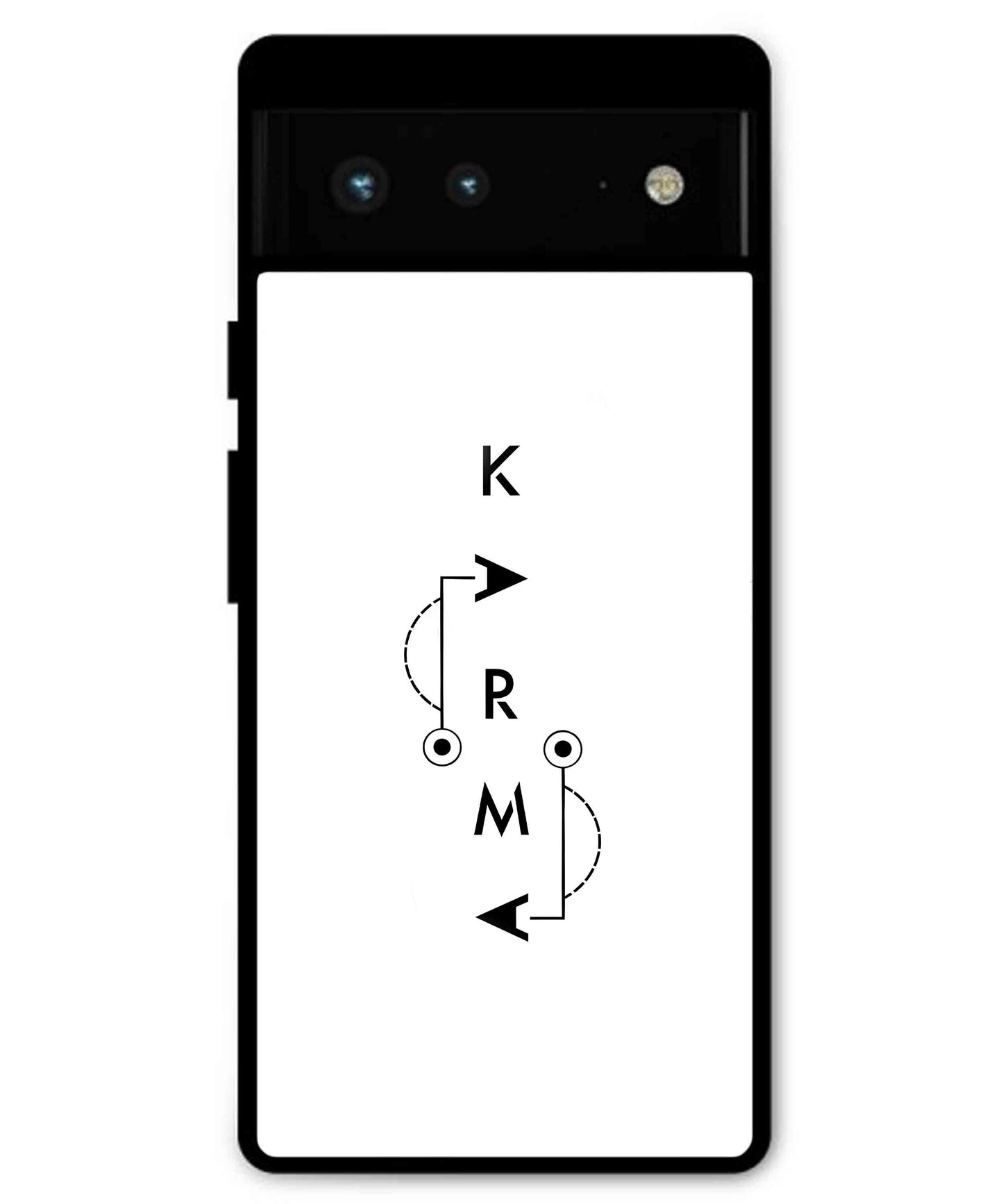 Karma Aesthetic Metal Back Cover Phone Case for Pixel 6 Pro