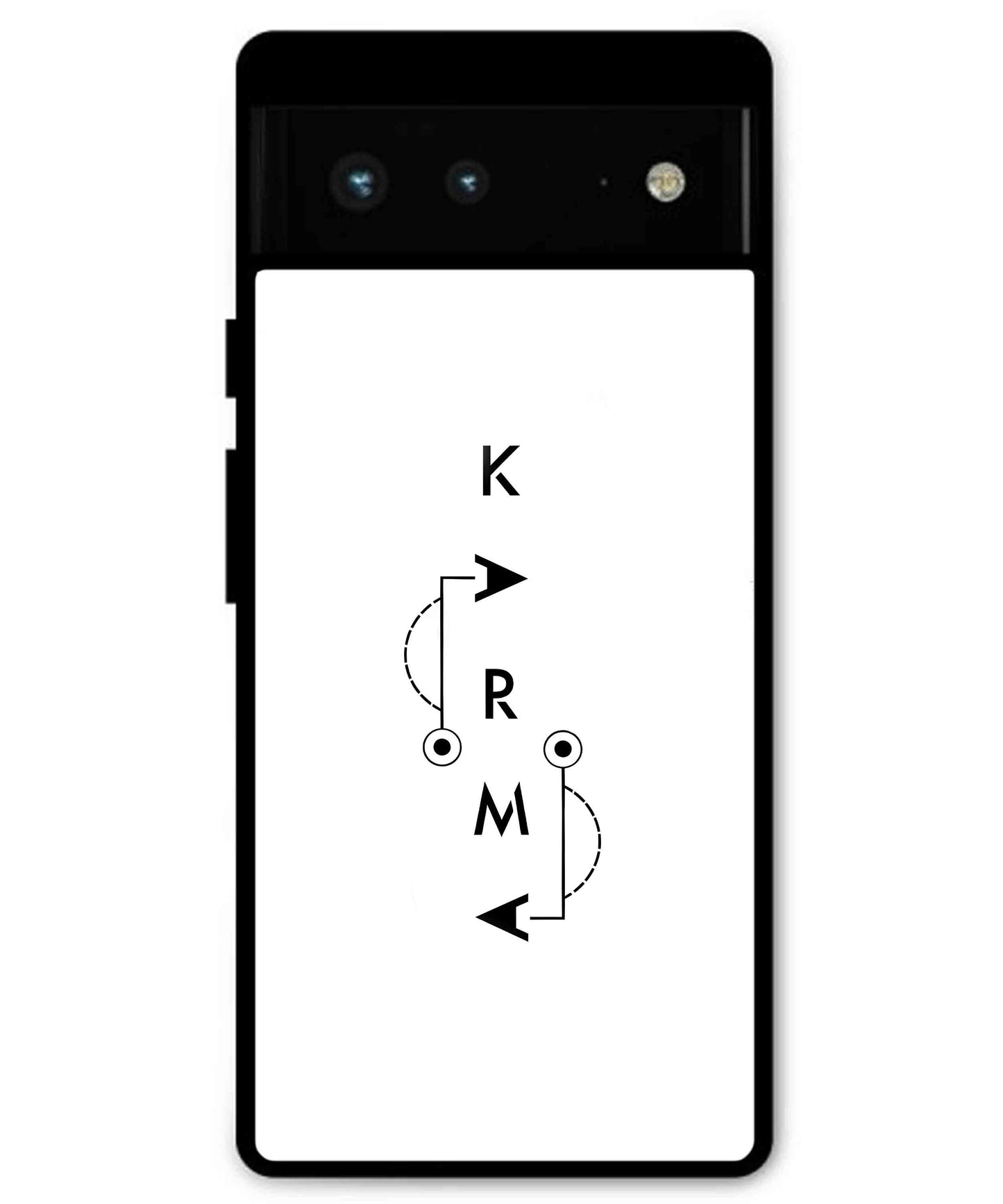Karma Aesthetic Metal Back Cover Phone Case for Pixel 7