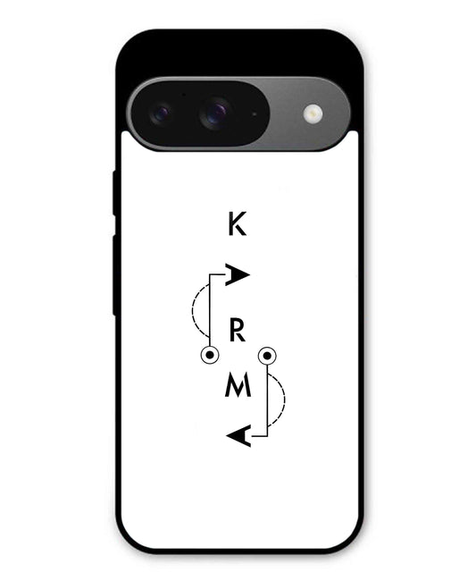 Karma Aesthetic Metal Back Cover Phone Case for Pixel 9