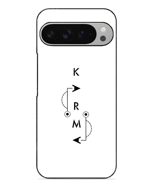 Karma Aesthetic Metal Back Cover Phone Case for Pixel 9 Pro