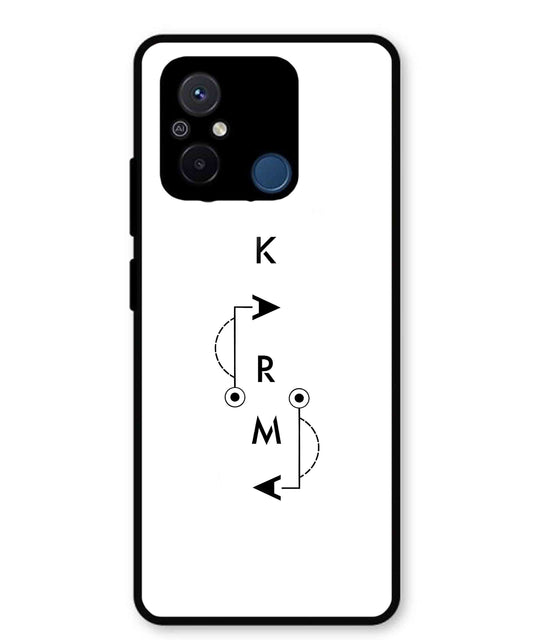 Karma Aesthetic Metal Back Cover Phone Case for Poco C55