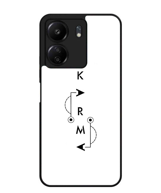 Karma Aesthetic Metal Back Cover Phone Case for Poco C65
