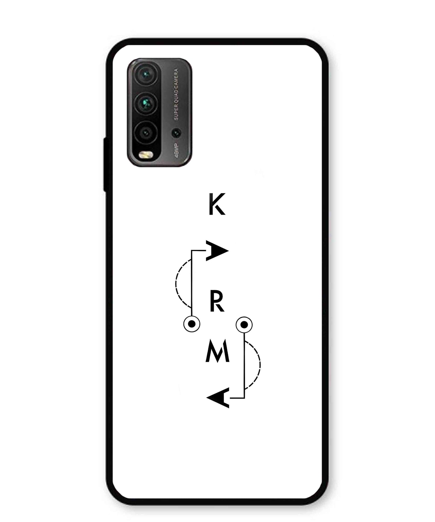 Karma Aesthetic Metal Back Cover Phone Case for Poco M3