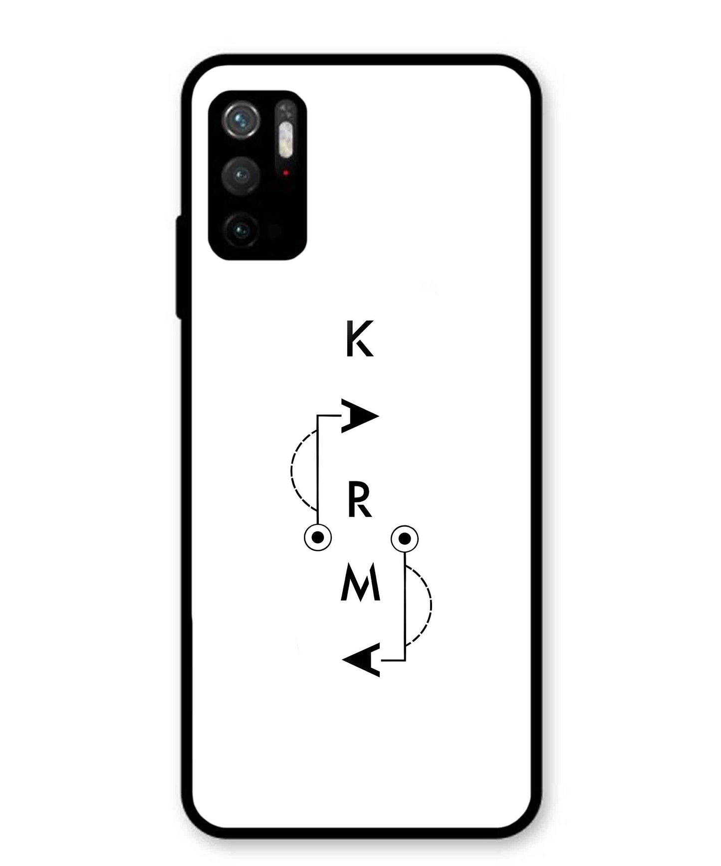 Karma Aesthetic Metal Back Cover Phone Case for Poco M3 Pro
